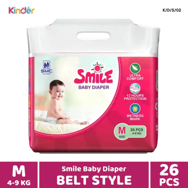 Smile Baby Diaper M Belt 26 PCS (4-9 Kg)