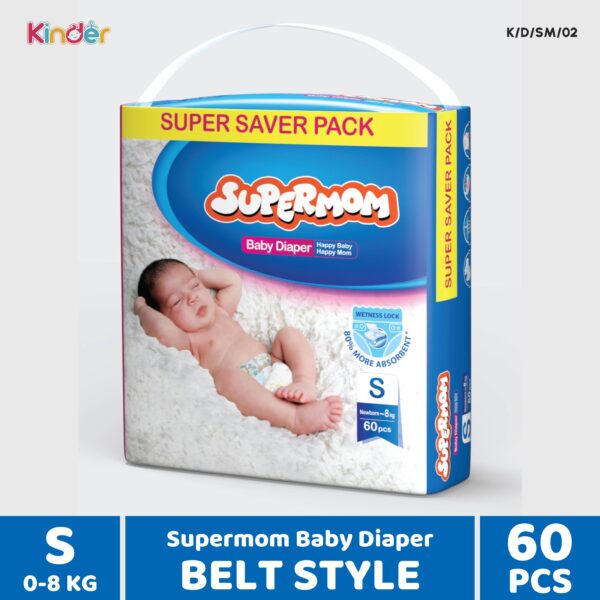 Supermom Baby Diaper S Belt 60 PCS (0-8 Kg)