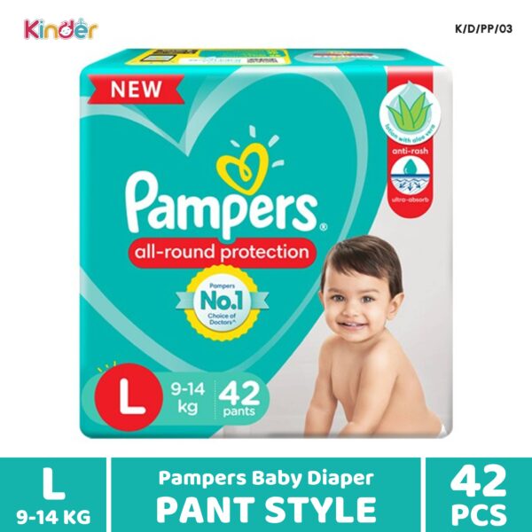 Pampers Baby Diaper L Pant 42 PCS (9-14 Kg)