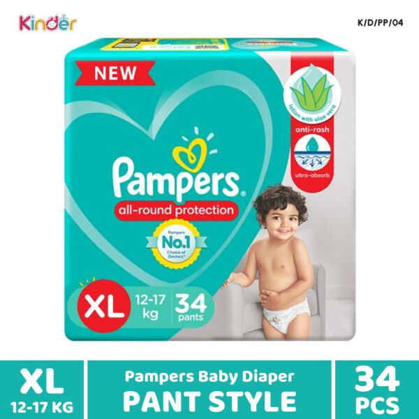 Pampers Baby Diaper XL Pant 34 PCS (12-17 Kg)