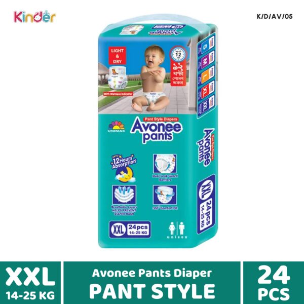 Avonee Baby Diaper 6 Junior XXL Pant 24 PCS (14-25 kg)