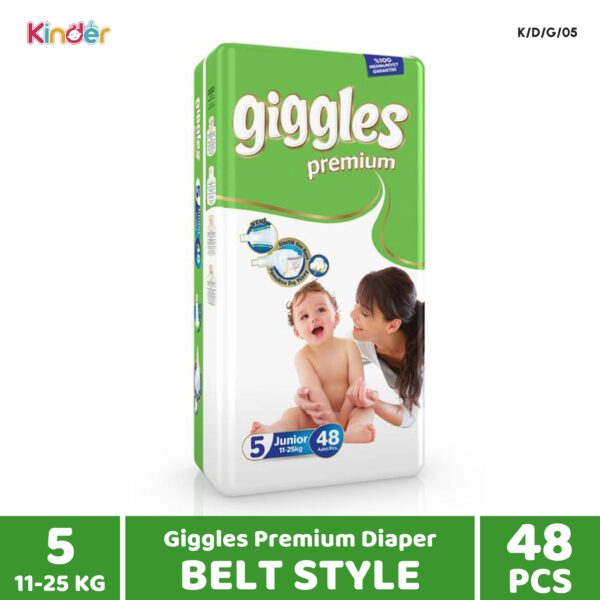 Giggles Premium Baby Diaper 5 XL Belt 48 PCS (11-25 kg)