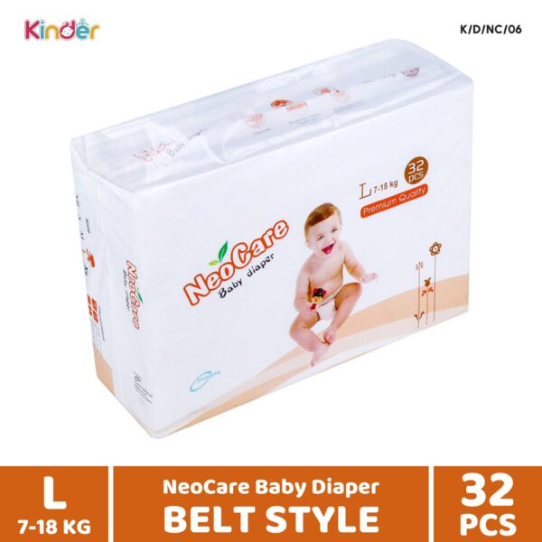 Neocare Baby Diaper L Belt 32 PCS (7-18 kg)