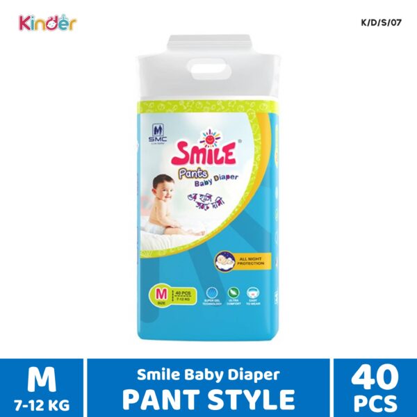 Smile Baby Diaper M Pant 40 PCS (7-12 Kg)