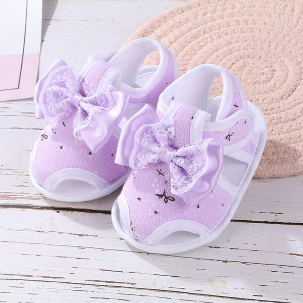 Baby Bowknot Sandal Purple Color