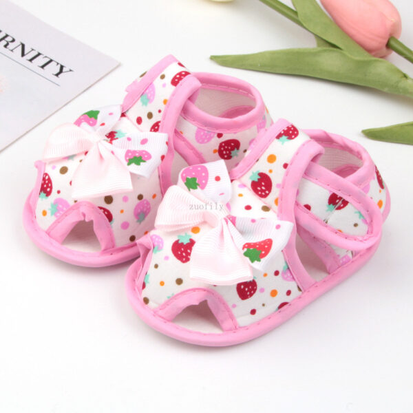 Baby Bowknot Sandal White Pink Color