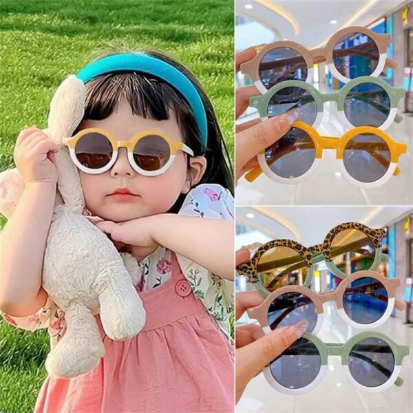 Colorful Cartoon Bear Kids’ Cute Sunglasses with Sun Protection